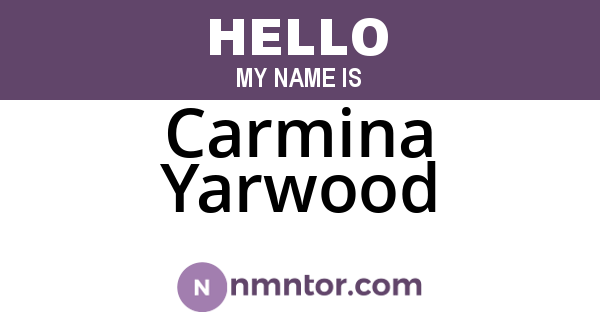 Carmina Yarwood