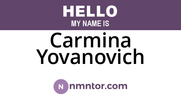 Carmina Yovanovich