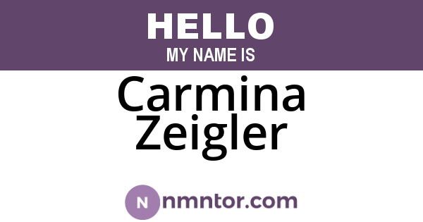 Carmina Zeigler