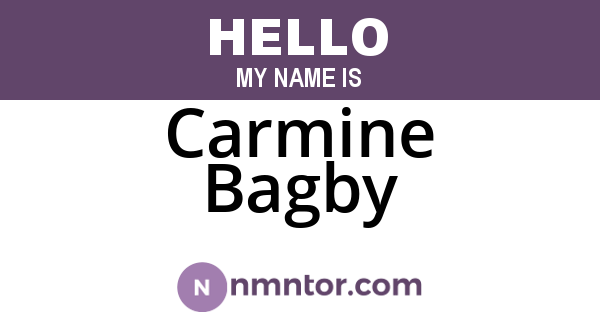 Carmine Bagby