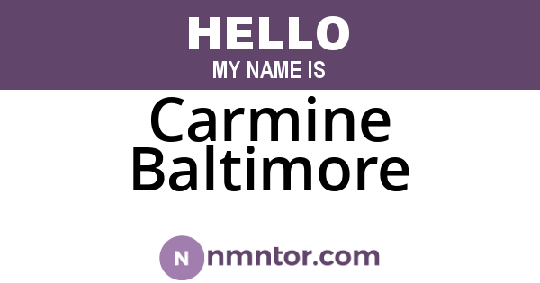 Carmine Baltimore