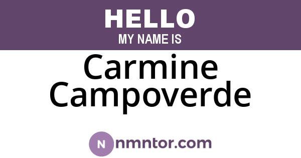 Carmine Campoverde