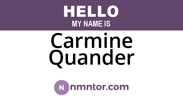 Carmine Quander