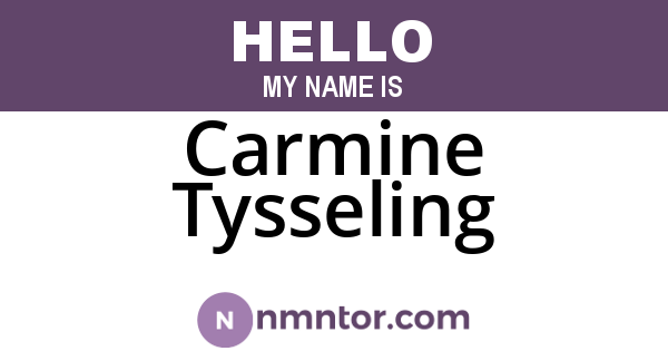 Carmine Tysseling