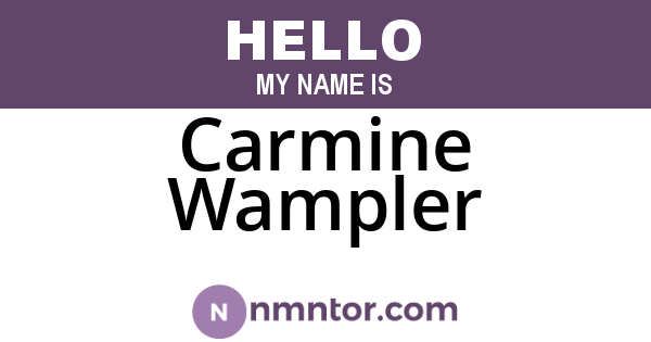 Carmine Wampler