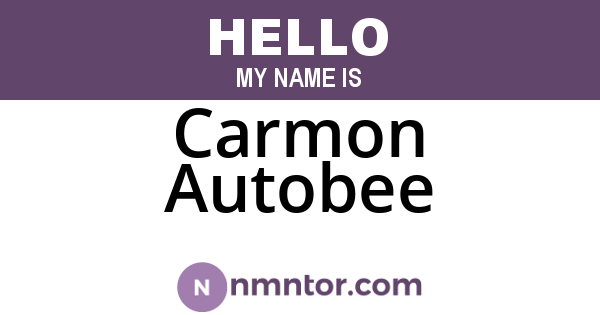 Carmon Autobee