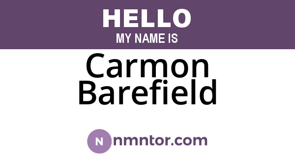 Carmon Barefield