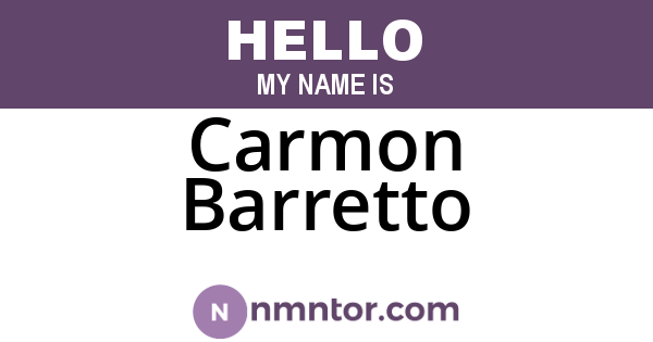 Carmon Barretto