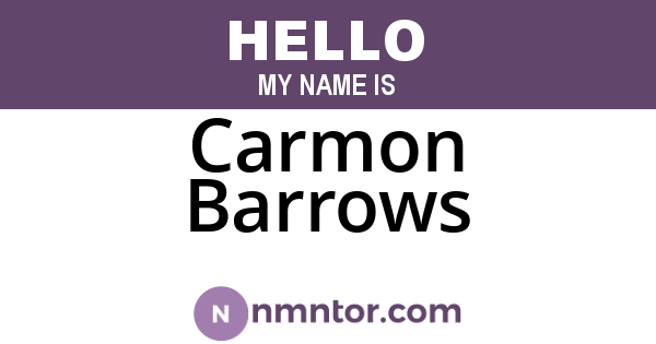 Carmon Barrows