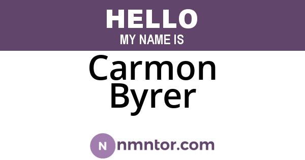 Carmon Byrer