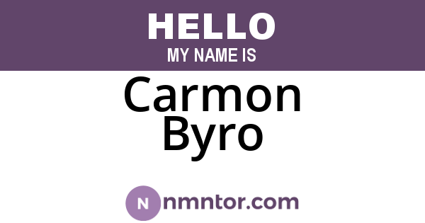 Carmon Byro