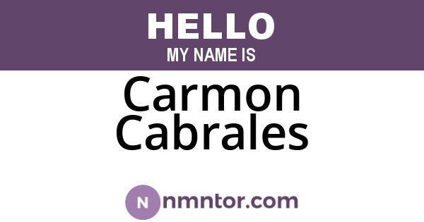 Carmon Cabrales