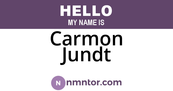 Carmon Jundt