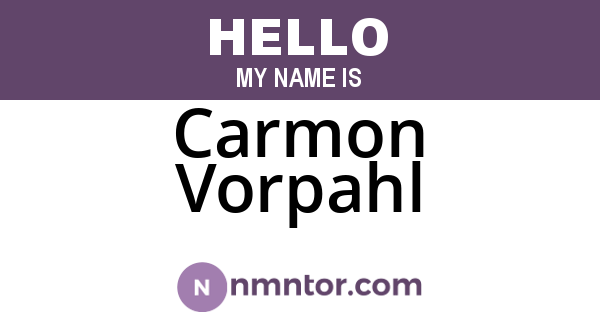 Carmon Vorpahl