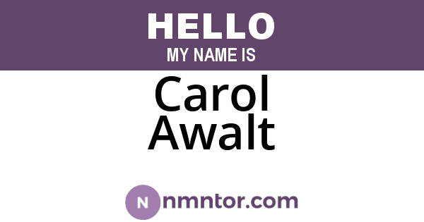 Carol Awalt