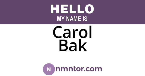 Carol Bak