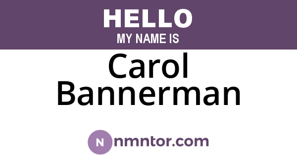 Carol Bannerman