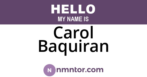 Carol Baquiran