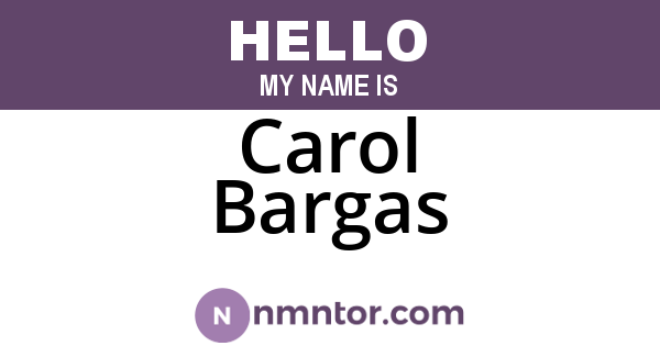 Carol Bargas