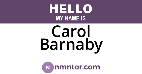 Carol Barnaby
