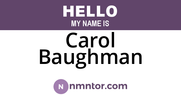 Carol Baughman