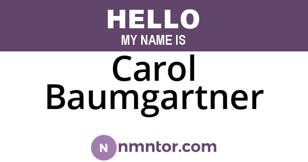 Carol Baumgartner