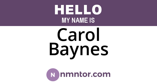 Carol Baynes