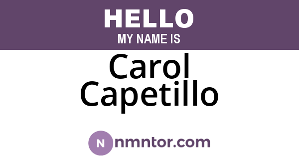 Carol Capetillo