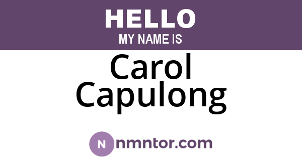 Carol Capulong