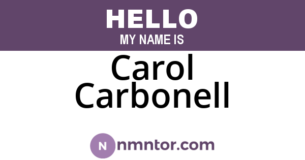 Carol Carbonell