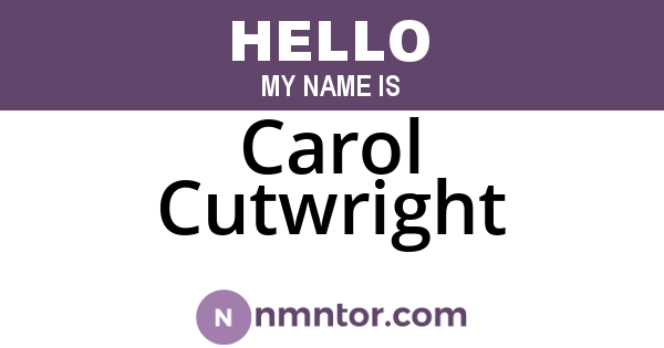 Carol Cutwright