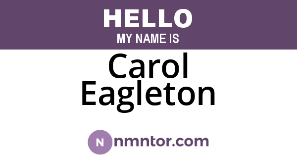 Carol Eagleton