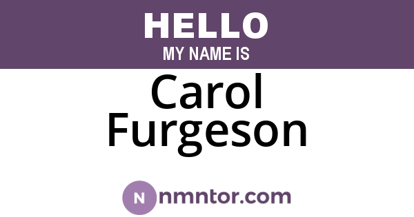 Carol Furgeson