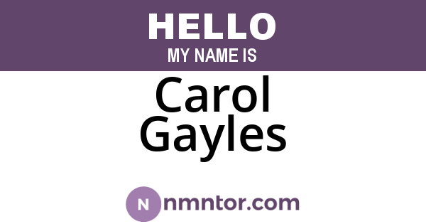 Carol Gayles