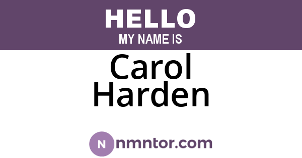 Carol Harden