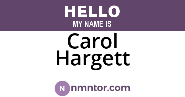 Carol Hargett