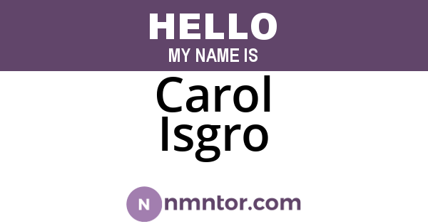 Carol Isgro