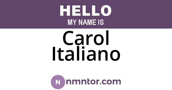 Carol Italiano