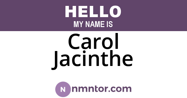 Carol Jacinthe