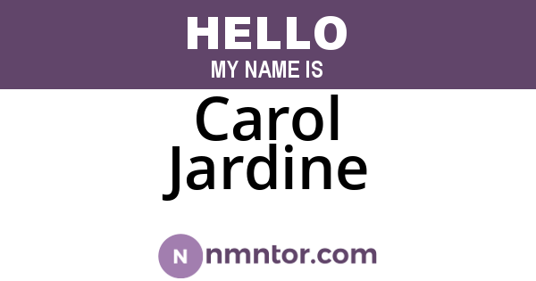 Carol Jardine