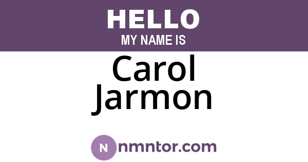 Carol Jarmon