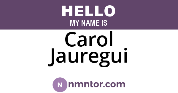 Carol Jauregui