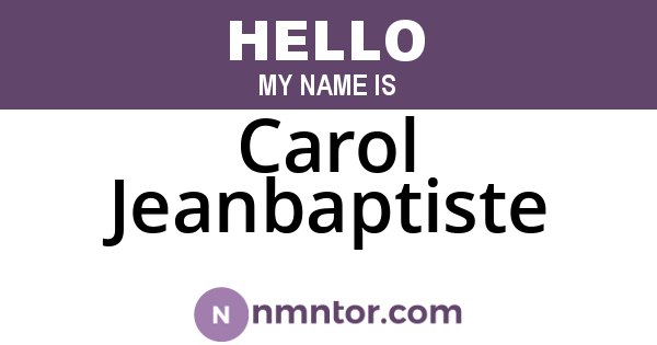 Carol Jeanbaptiste