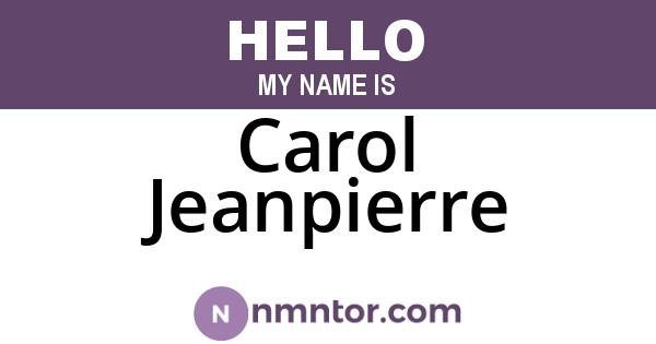 Carol Jeanpierre
