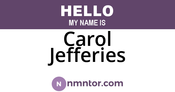 Carol Jefferies