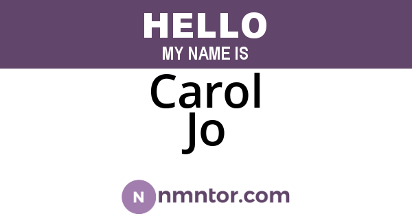Carol Jo