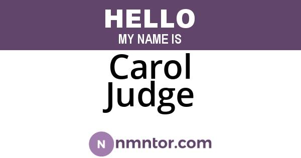 Carol Judge