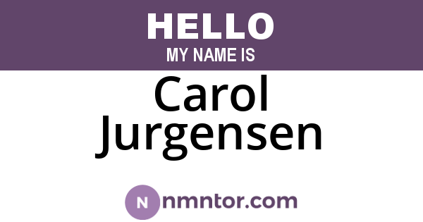 Carol Jurgensen