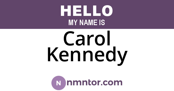 Carol Kennedy