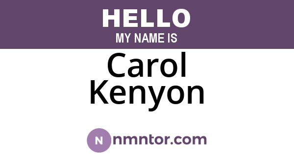 Carol Kenyon